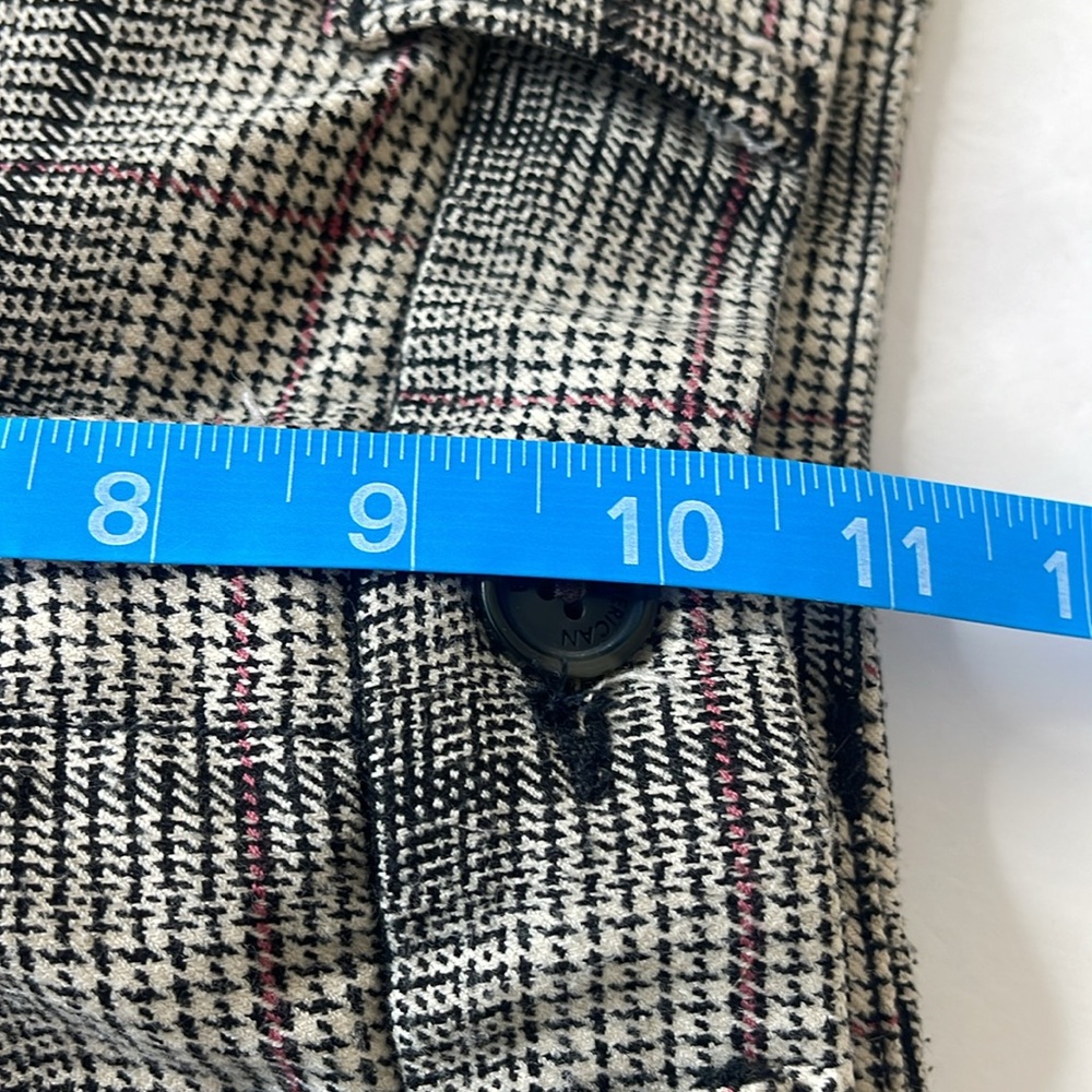 American Eagle Super High Rise Skinny Trousers Black Plaid Size 6 - Picture 11 of 12